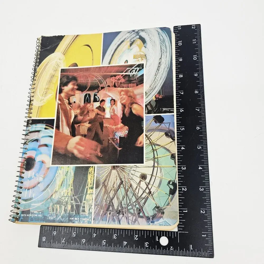 Vintage 1970's Rock & Rollin’ Spiral Ferris Wheel Theme Notebook By Norcom